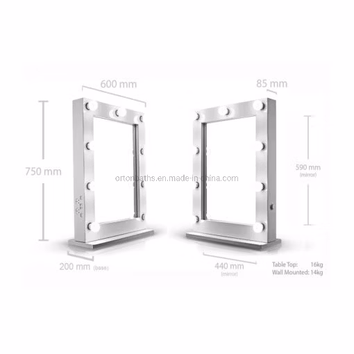 럭셔리 스타일 LED 헐리우드 15 전구 화장 거울 화장대 조명 포함